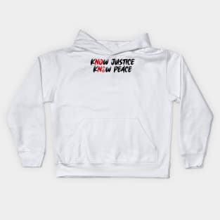 BLM Know Justice Know Peace Kids Hoodie